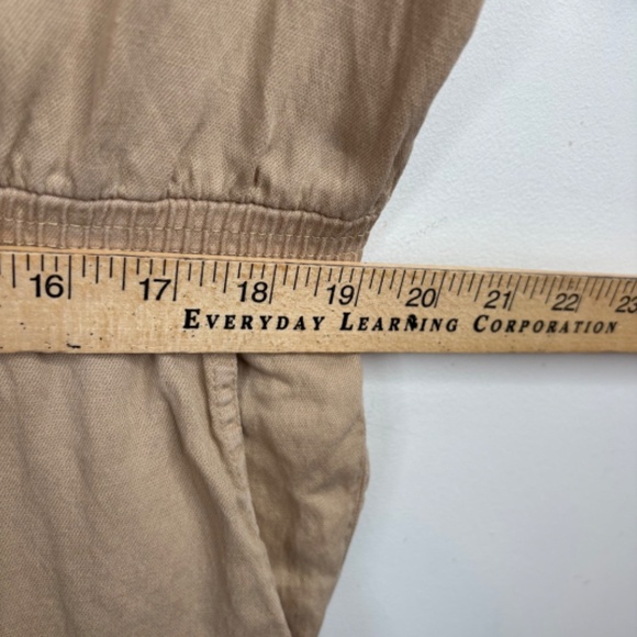 Faherty Arlie Day Romper XXL Linen Utility Safari Tan Beach Fisherman Minimalist - Picture 12 of 15